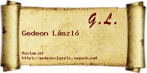 Gedeon László névjegykártya