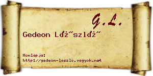 Gedeon László névjegykártya