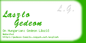 laszlo gedeon business card