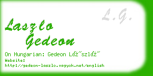 laszlo gedeon business card